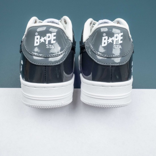 A Bathing Ape Bape Sta Black Gray Bape Bape Casual Shoes For Men Women