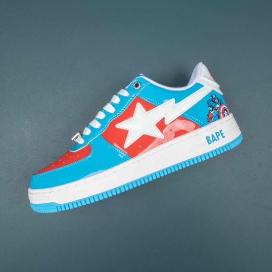 A Bathing Ape Bape Sta Blue Bape Casual Shoes For Men Women