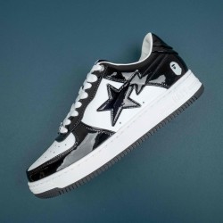 A Bathing Ape Bape Sta White Black Bape Casual Shoes For Men Women 