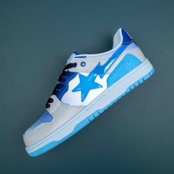 A Bathing Ape Bape Sta White Blue Purple Bape Casual Shoes For Men Women 