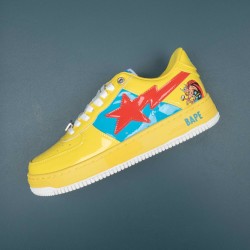 A Bathing Ape Bape Sta Yellow Bape Casual Shoes For Men Women 