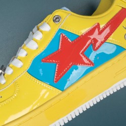 A Bathing Ape Bape Sta Yellow Bape Casual Shoes For Men Women 