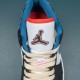 Air Jordan 1 Low White Industrial Blue Siren Red Men AJ1 Shoes FV3622-141