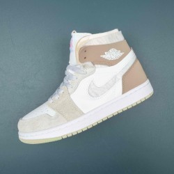 Air Jordan 1 High Zoom Air CMFT Olive Aura Women Basketball Shoes CT0979-102 