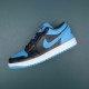 Air Jordan 1 Low Black University Blue Men AJ1 Basketball Shoes 553558-041