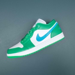 Air Jordan 1 Low Lucky Green Aquatone Women AJ1 Shoes DC0774-304 