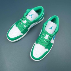 Air Jordan 1 Low Lucky Green Aquatone Women AJ1 Shoes DC0774-304 