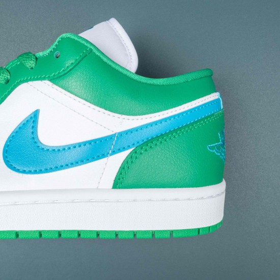 Air Jordan 1 Low Lucky Green Aquatone Women AJ1 Shoes DC0774-304