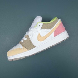 Air Jordan 1 Low Pastel Grind Vivid Green Women AJ1 Shoes DJ0341-100 