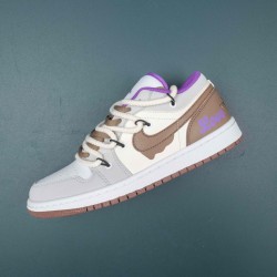 Air Jordan 1 Low Purple Mocha Men AJ1 Basketball Shoes 553558-215 