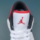 Air Jordan 1 Low White University Red Black Men AJ1 Shoes 553558-118