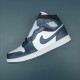 Air Jordan 1 Mid Armory Navy Men AJ1 Shoes 554724-411-1