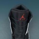 Air Jordan 1 Mid Black Chile Red White Men AJ1 Shoes 554724-075