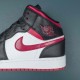 Air Jordan 1 Mid Bred Toe Men AJ1 Basketball Shoes 554725-066