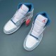 Air Jordan 1 Mid French Blue Fire Red Men AJ1 Shoes DN3706-401