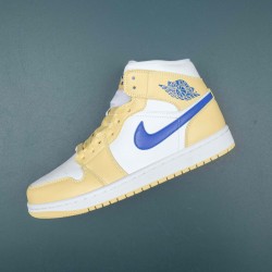 Air Jordan 1 Mid Lemon Wash Lapis Women AJ1 Basketball Shoes BQ6472-701 