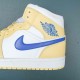 Air Jordan 1 Mid Lemon Wash Lapis Women AJ1 Basketball Shoes BQ6472-701