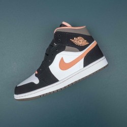 Air Jordan 1 Mid Peach Mocha Women AJ1 Shoes DH0210-100 