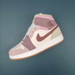 Air Jordan 1 Mid SE Dark Pony Smoky Mauve Women AJ1 Shoes DO7440-821 