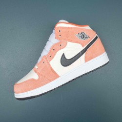 Air Jordan 1 Mid SE Orange Suede Women AJ1 Shoes DV1336-800 