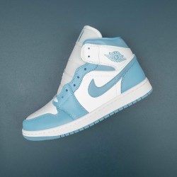 Air Jordan 1 Mid UNC Women AJ1 Basketball Shoes BQ6472-141 