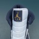 Air Jordan 1 Mid White Metallic Gold Obsidian Men AJ1 Shoes 554724-174