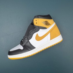 Air Jordan 1 Retro High Yellow Ochre Men AJ1 Basketball Shoes 555088-109 