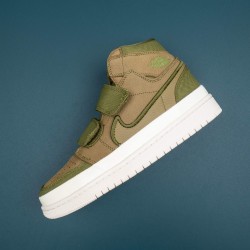 Air Jordan 1 Retro High Double Strap Olive Canvas Men AJ1 Basketball Shoes AQ7924-305 