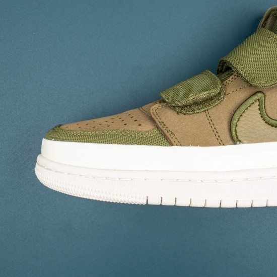 Air Jordan 1 Retro High Double Strap Olive Canvas Men AJ1 Basketball Shoes AQ7924-305