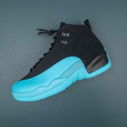 Nike Air Jordan 12 Black Blue AJ12 Basketball Shoes For Men 