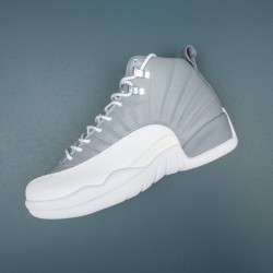 Nike Air Jordan 12 White Gray AJ12 Basketball Shoes For Men 