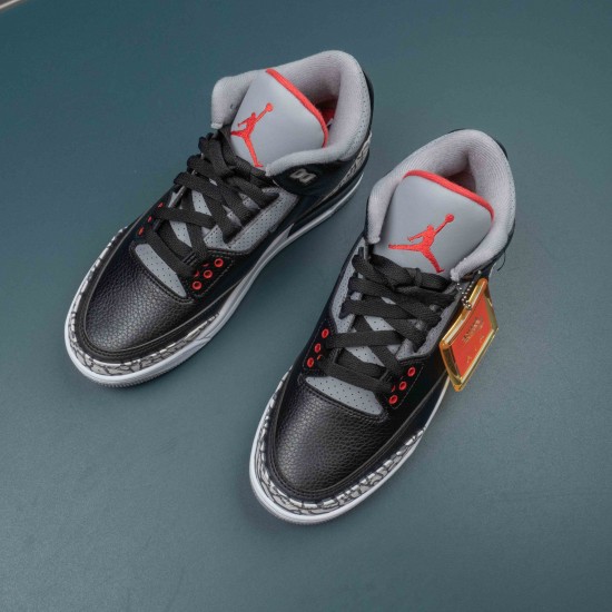 Nike Air Jordan 3 Black Red AJ3 Basketball Shoes For Men