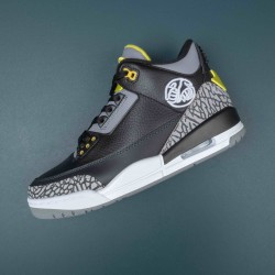 Nike Air Jordan 3 Black Yellow AJ3 Basketball Shoes For Men Women 