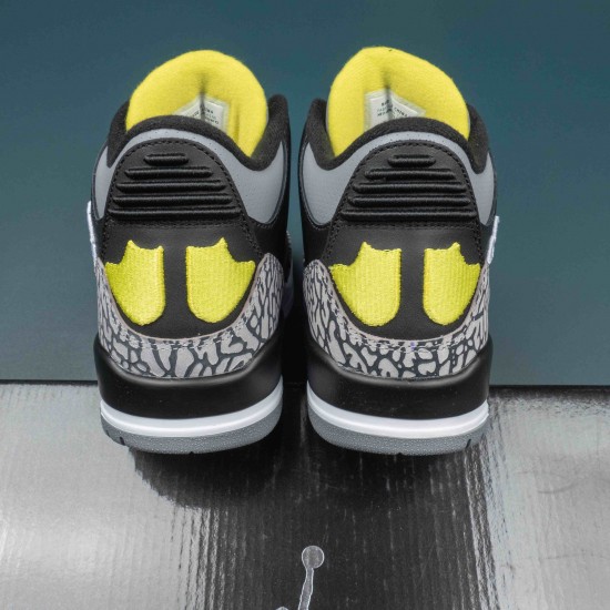 Nike Air Jordan 3 Black Yellow AJ3 Basketball Shoes For Men Women