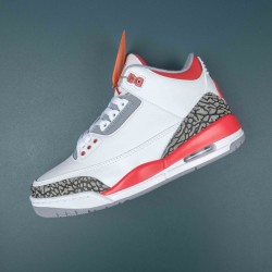 Nike Air Jordan 3 Red Gray White AJ3 Basketball Shoes For Men Women 