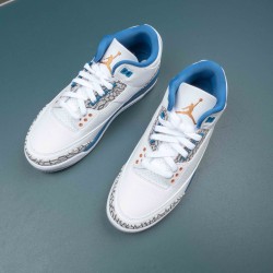 Nike Air Jordan 3 White Blue AJ3 Basketball Shoes For Men 