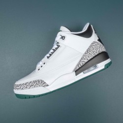 Nike Air Jordan 3 White Gray Greem AJ3 Basketball Shoes For Men 