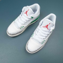 Nike Air Jordan 3 White Green AJ3 Basketball Shoes For Men 