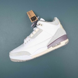 Nike Air Jordan 3 White Purple AJ3 Basketball Shoes For Men 