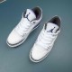 Nike Air Jordan 3 White Purple Mid-top AJ3 Basketball Shoes For Men