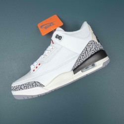 Nike Air Jordan 3 White Red AJ3 Basketball Shoes For Men Women 