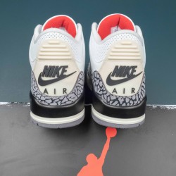 Nike Air Jordan 3 White Red AJ3 Basketball Shoes For Men Women 