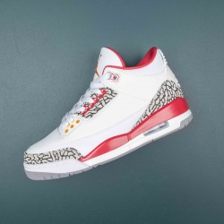 Nike Air Jordan 3 White Red Brown AJ3 Basketball Shoes For Men 