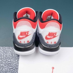 Nike Air Jordan 3 White Red Gray AJ3 Basketball Shoes For Men 