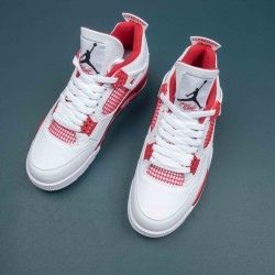 Nike Air Jordan 4 Red White AJ4 Basketball Shoes For Men 