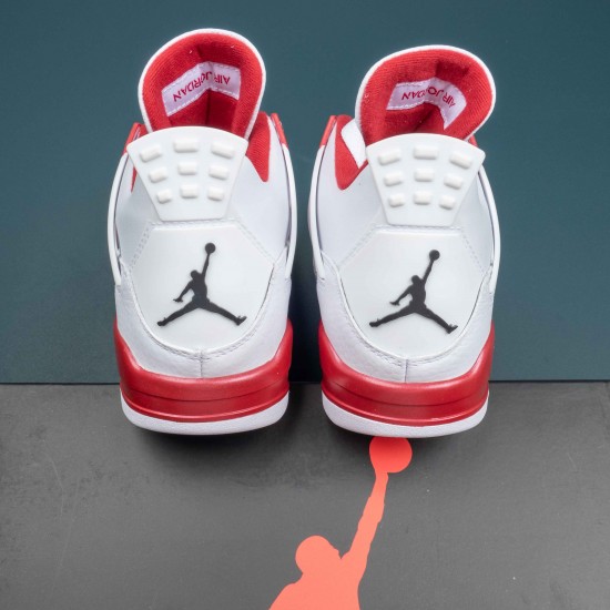 Nike Air Jordan 4 Red White AJ4 Basketball Shoes For Men