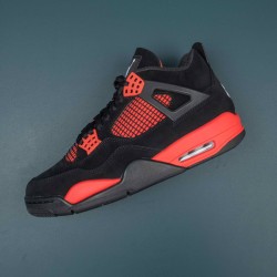 Nike Air Jordan 4 Black Red AJ4 Basketball Shoes For Men 