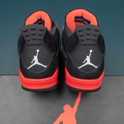 Nike Air Jordan 4 Black Red AJ4 Basketball Shoes For Men 