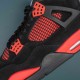 Nike Air Jordan 4 Black Red AJ4 Basketball Shoes For Men