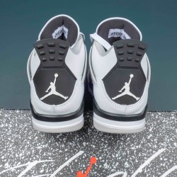 Nike Air Jordan 4 Black White Gray AJ4 Basketball Shoes For Men 